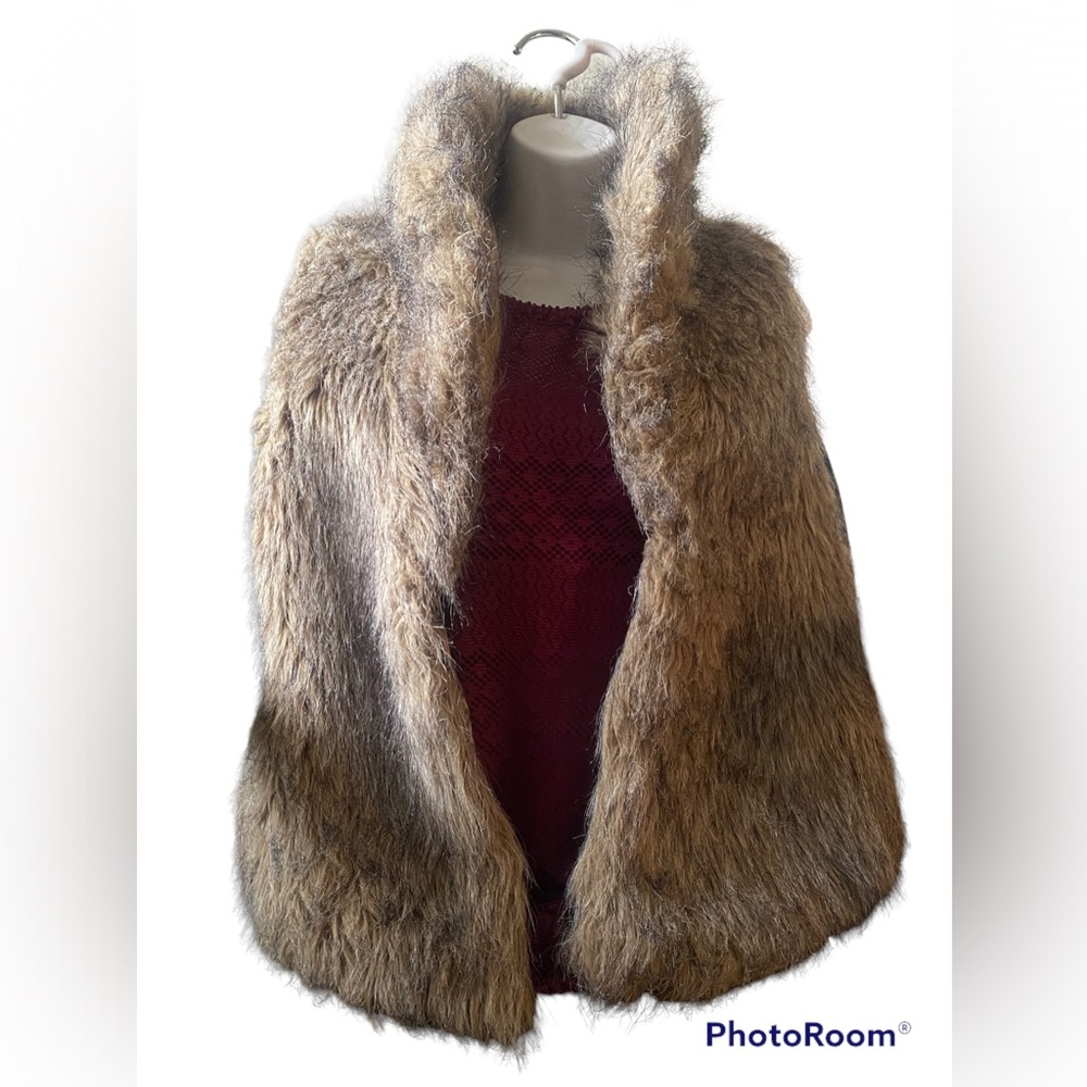 Faux Fur Vest with Pockets & Closures